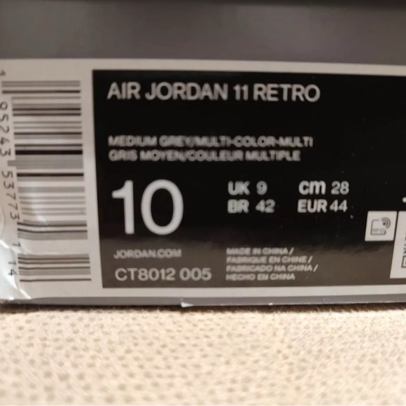 Air Jordan Cool grey 11 size 10 - Picture 3 of 4